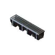 Лоток водоотводный пластиковый PolyMax Drive DN150 h200 с решеткой ячеистой ОС кл.А15 (к-т)