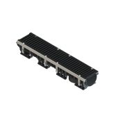 Лоток водоотводный пластиковый PolyMax Drive DN150 h166 с решеткой щелевой чугунной ВЧ кл.D400 (к-т)