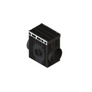 Пескоуловитель для подключения труб PolyMax Drive DN300 H616 с чугунной щелевой решеткой D400 (к-т)