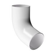 Отвод водосточной трубы Stal Premium Пломбир, (RAL 9010)