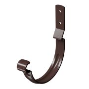 Карнизный крюк для желоба короткий (гнутый) Stal Premium Шоколад, (RAL 8019)