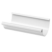 Желоб водосточный полукруглый 3 м Stal Premium Пломбир, (RAL 9010)